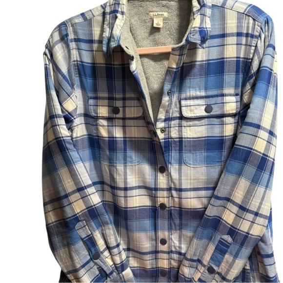L.L. Bean Fleece Lined Flannel, size Small Regular, NWOT - Picture 5 of 12